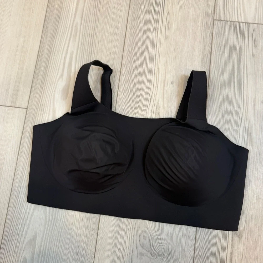Evelyn & Bobbie Structured Scoop Bra Black Wireless Seamless 2XL‎ Womens